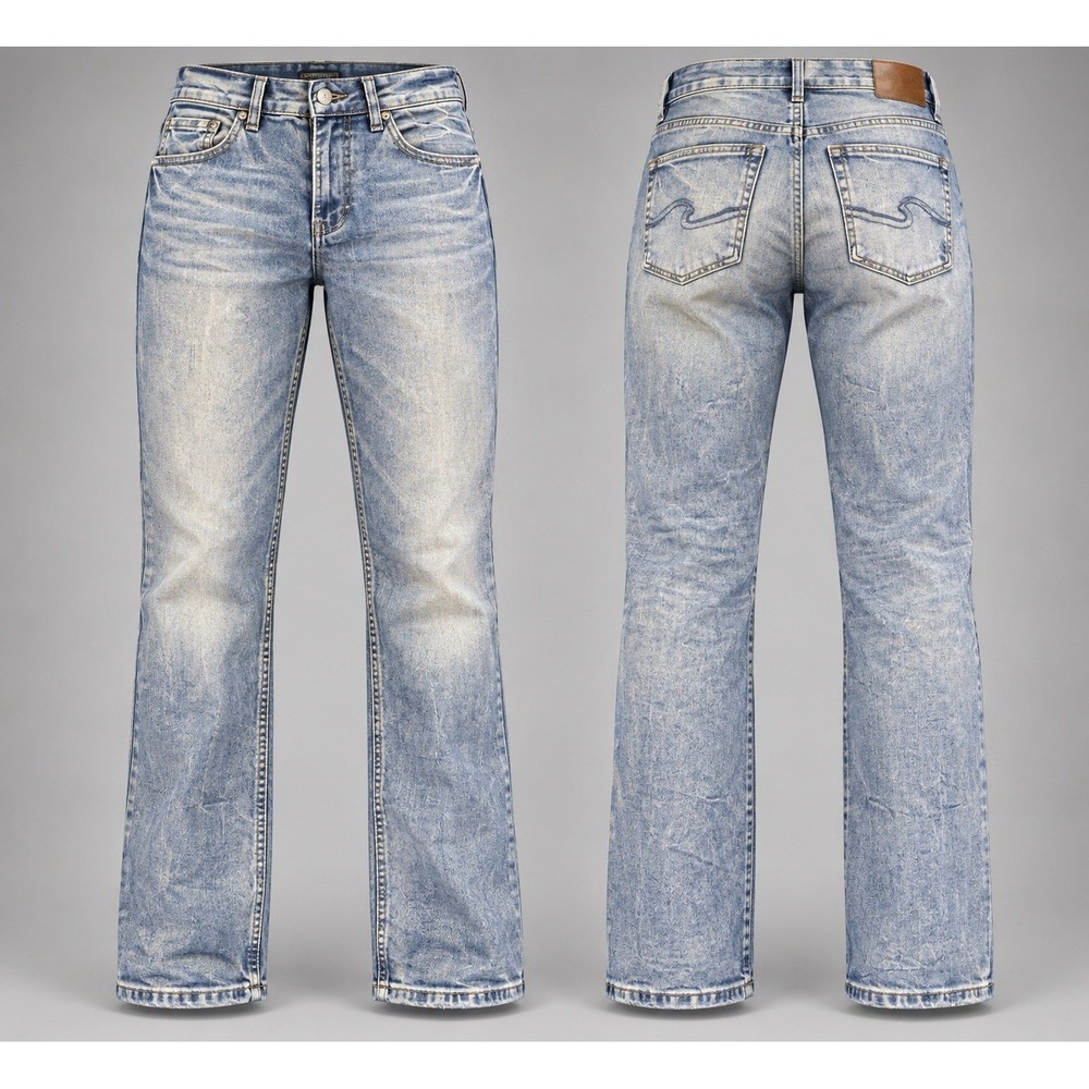 Silver Jeans Allan Straight Leg Mens 34x32 medium Wash Blue whiskering y2k